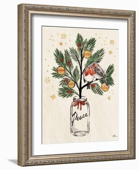 Christmas Lovebirds VI-Janelle Penner-Framed Art Print