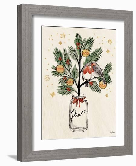 Christmas Lovebirds VI-Janelle Penner-Framed Art Print