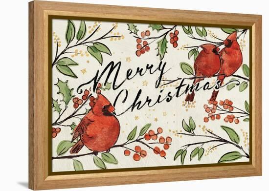 Christmas Lovebirds VIII-Janelle Penner-Framed Stretched Canvas