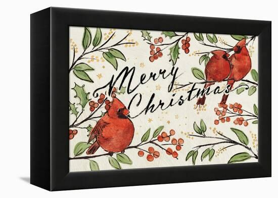 Christmas Lovebirds VIII-Janelle Penner-Framed Stretched Canvas
