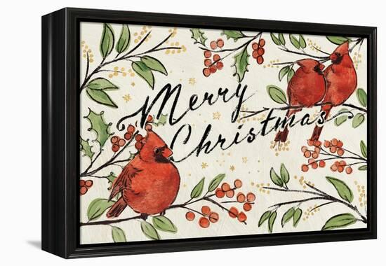 Christmas Lovebirds VIII-Janelle Penner-Framed Stretched Canvas