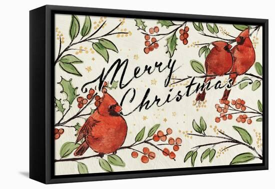 Christmas Lovebirds VIII-Janelle Penner-Framed Stretched Canvas