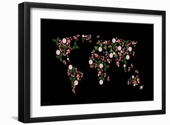 Christmas Map-Mark Ashkenazi-Framed Giclee Print