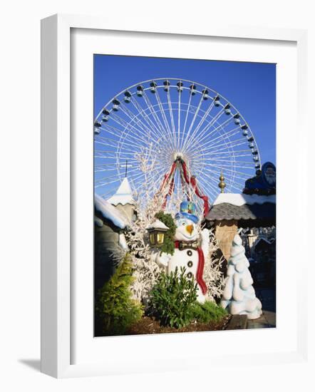 Christmas Market and Wheel, Lille, Nord Pas De Calais, France, Europe-Nelly Boyd-Framed Photographic Print