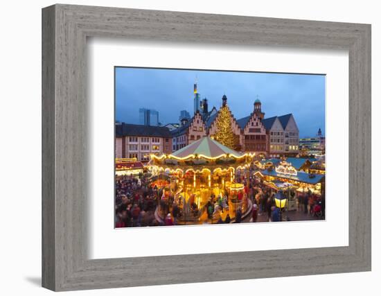 Christmas Market in Romerberg, Frankfurt, Germany, Europe-Miles Ertman-Framed Photographic Print