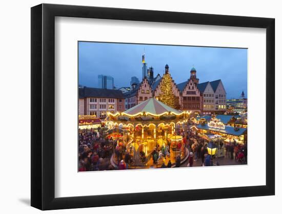 Christmas Market in Romerberg, Frankfurt, Germany, Europe-Miles Ertman-Framed Photographic Print