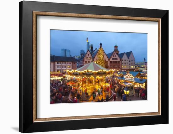 Christmas Market in Romerberg, Frankfurt, Germany, Europe-Miles Ertman-Framed Photographic Print