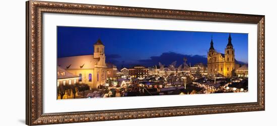 Christmas Market Lit Up at Night, Ludwigsburg, Baden-Wurttemberg, Germany-null-Framed Photographic Print