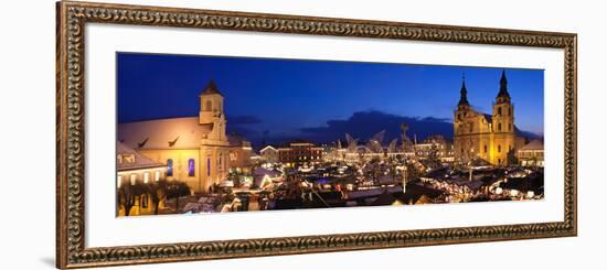 Christmas Market Lit Up at Night, Ludwigsburg, Baden-Wurttemberg, Germany-null-Framed Photographic Print