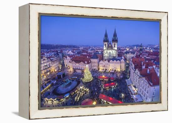 Christmas Market, Old Town Square, Prague, Czech Republic-Jon Arnold-Framed Premier Image Canvas