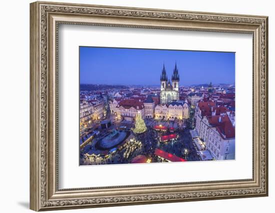 Christmas Market, Old Town Square, Prague, Czech Republic-Jon Arnold-Framed Photographic Print