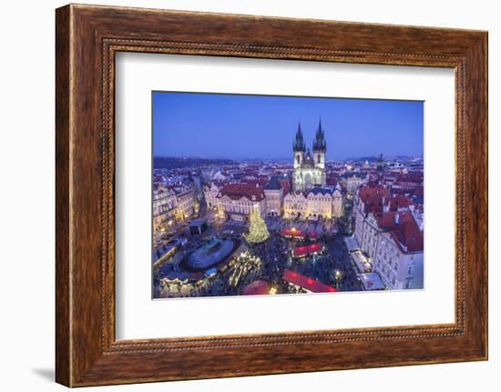 Christmas Market, Old Town Square, Prague, Czech Republic-Jon Arnold-Framed Photographic Print