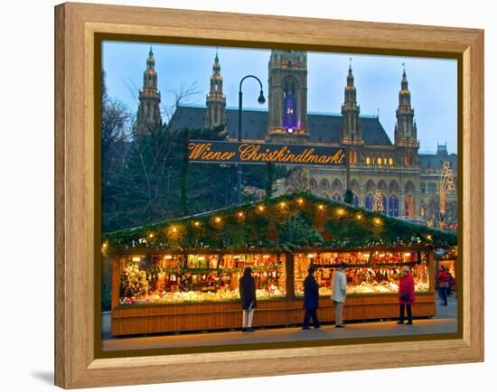 Christmas Market on the Town Hall Square, Vienna, Austria-Miva Stock-Framed Premier Image Canvas