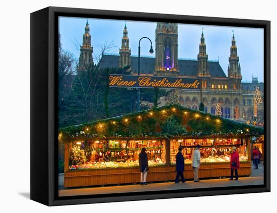 Christmas Market on the Town Hall Square, Vienna, Austria-Miva Stock-Framed Premier Image Canvas