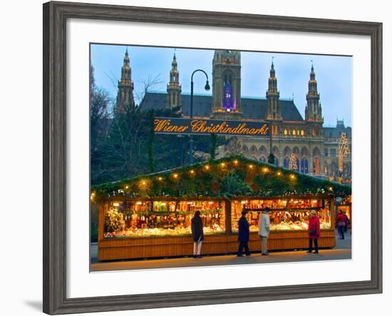 Christmas Market on the Town Hall Square, Vienna, Austria-Miva Stock-Framed Photographic Print