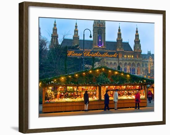 Christmas Market on the Town Hall Square, Vienna, Austria-Miva Stock-Framed Photographic Print