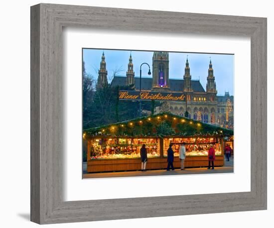 Christmas Market on the Town Hall Square, Vienna, Austria-Miva Stock-Framed Photographic Print