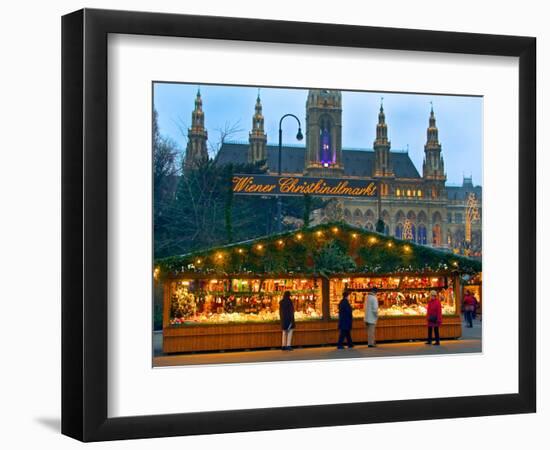 Christmas Market on the Town Hall Square, Vienna, Austria-Miva Stock-Framed Photographic Print