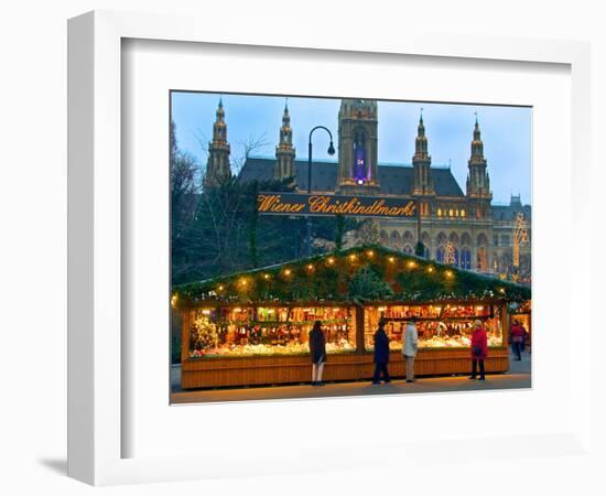 Christmas Market on the Town Hall Square, Vienna, Austria-Miva Stock-Framed Photographic Print