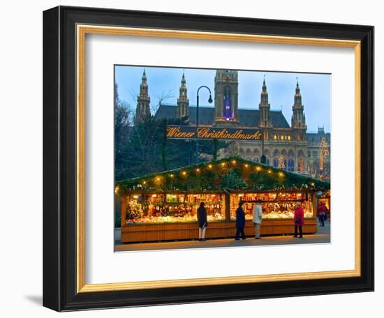 Christmas Market on the Town Hall Square, Vienna, Austria-Miva Stock-Framed Photographic Print