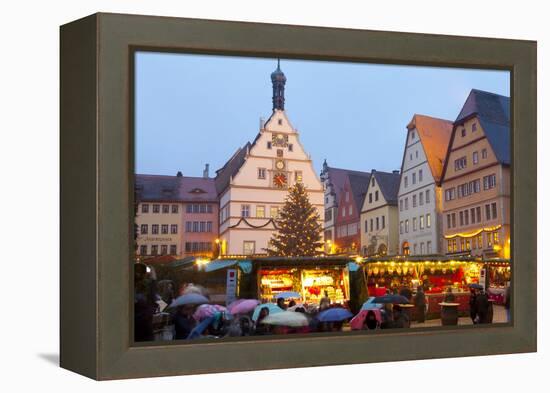 Christmas Market, Rothenburg Ob Der Tauber, Bavaria, Germany, Europe-Miles Ertman-Framed Premier Image Canvas