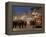 Christmas Market Stalls and People at Marktstrasse at Twilight, Bad Tolz Spa Town, Bavaria, Germany-Richard Nebesky-Framed Premier Image Canvas