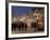 Christmas Market Stalls and People at Marktstrasse at Twilight, Bad Tolz Spa Town, Bavaria, Germany-Richard Nebesky-Framed Photographic Print