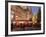 Christmas Market Stalls in Front of Frauen Church and Christmas Tree at Twilight, Dresden-Richard Nebesky-Framed Photographic Print