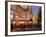 Christmas Market Stalls in Front of Frauen Church and Christmas Tree at Twilight, Dresden-Richard Nebesky-Framed Photographic Print