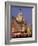 Christmas Market Stalls in Front of Frauen Church and Christmas Tree at Twilight, Dresden-Richard Nebesky-Framed Photographic Print