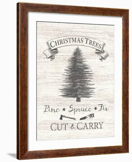 Christmas Market - Trees-Lottie Fontaine-Framed Giclee Print