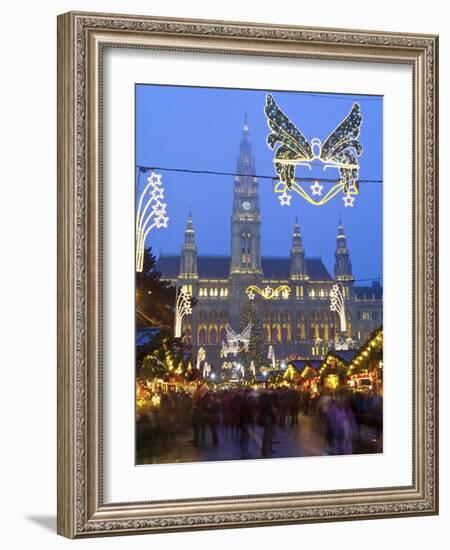 Christmas Markets, Rathaus (Town Hall), Vienna, Austria-Doug Pearson-Framed Photographic Print