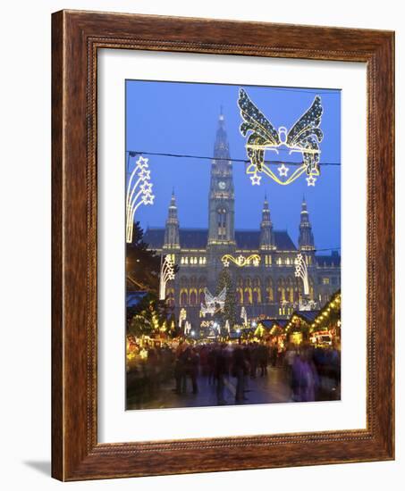 Christmas Markets, Rathaus (Town Hall), Vienna, Austria-Doug Pearson-Framed Photographic Print