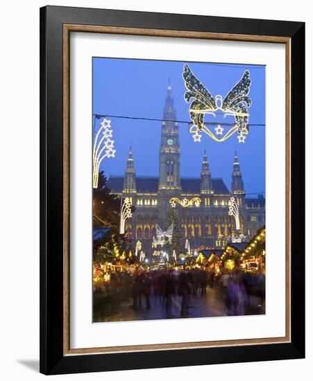 Christmas Markets, Rathaus (Town Hall), Vienna, Austria-Doug Pearson-Framed Photographic Print