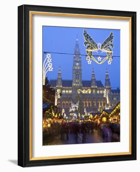 Christmas Markets, Rathaus (Town Hall), Vienna, Austria-Doug Pearson-Framed Photographic Print