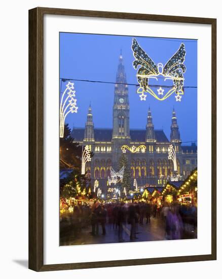 Christmas Markets, Rathaus (Town Hall), Vienna, Austria-Doug Pearson-Framed Photographic Print