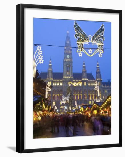 Christmas Markets, Rathaus (Town Hall), Vienna, Austria-Doug Pearson-Framed Photographic Print