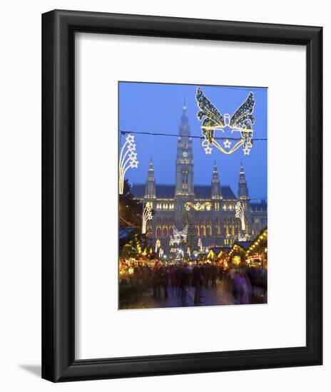 Christmas Markets, Rathaus (Town Hall), Vienna, Austria-Doug Pearson-Framed Photographic Print