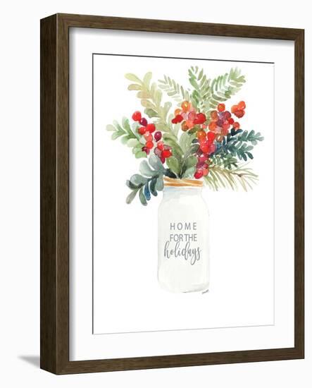 Christmas Mason Jar-Lanie Loreth-Framed Art Print