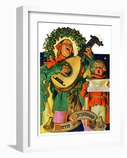 "Christmas Minstrels,"December 21, 1929-Joseph Christian Leyendecker-Framed Giclee Print