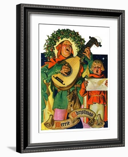 "Christmas Minstrels,"December 21, 1929-Joseph Christian Leyendecker-Framed Giclee Print