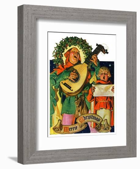 "Christmas Minstrels,"December 21, 1929-Joseph Christian Leyendecker-Framed Giclee Print