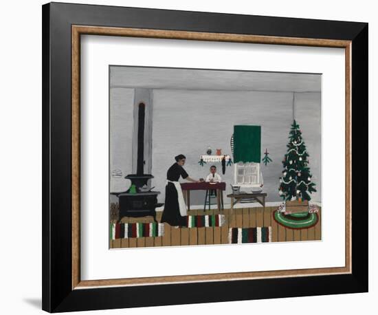 Christmas Morning, Breakfast, 1945 (Oil on Canvas)-Horace Pippin-Framed Giclee Print