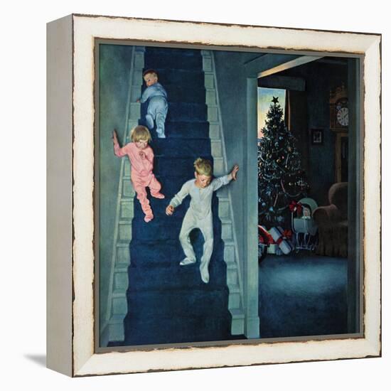 "Christmas Morning", December 24, 1955-John Falter-Framed Premier Image Canvas