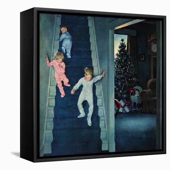 "Christmas Morning", December 24, 1955-John Falter-Framed Premier Image Canvas