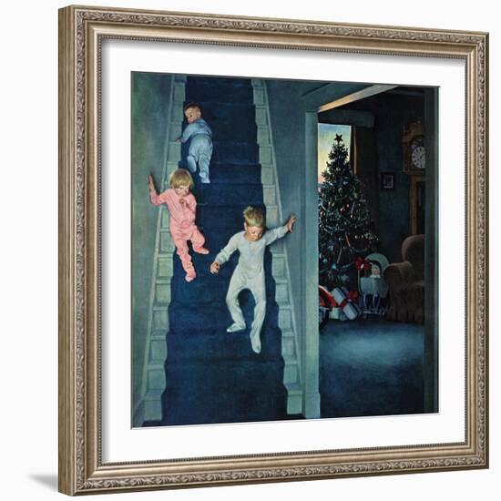 "Christmas Morning", December 24, 1955-John Falter-Framed Giclee Print