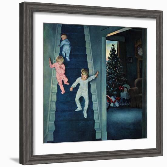 "Christmas Morning", December 24, 1955-John Falter-Framed Giclee Print