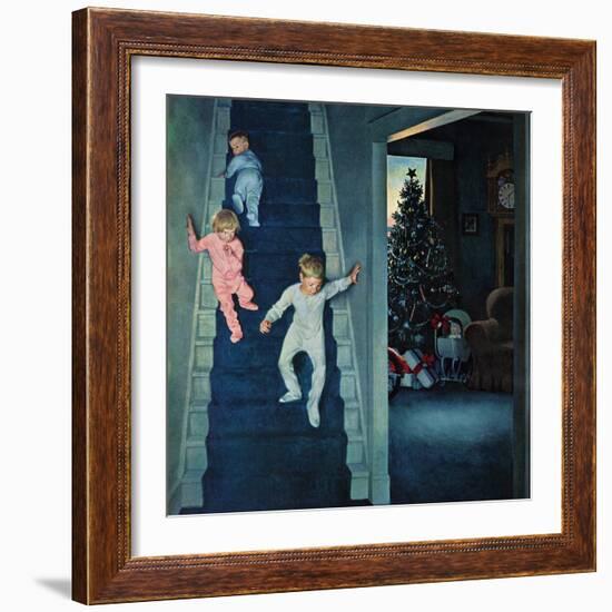 "Christmas Morning", December 24, 1955-John Falter-Framed Giclee Print