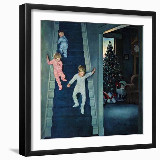 "Christmas Morning", December 24, 1955-John Falter-Framed Giclee Print