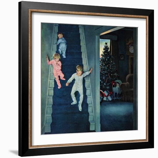 "Christmas Morning", December 24, 1955-John Falter-Framed Giclee Print